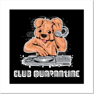 CLUB QUARANTINE DOG ON DJ Posters and Art